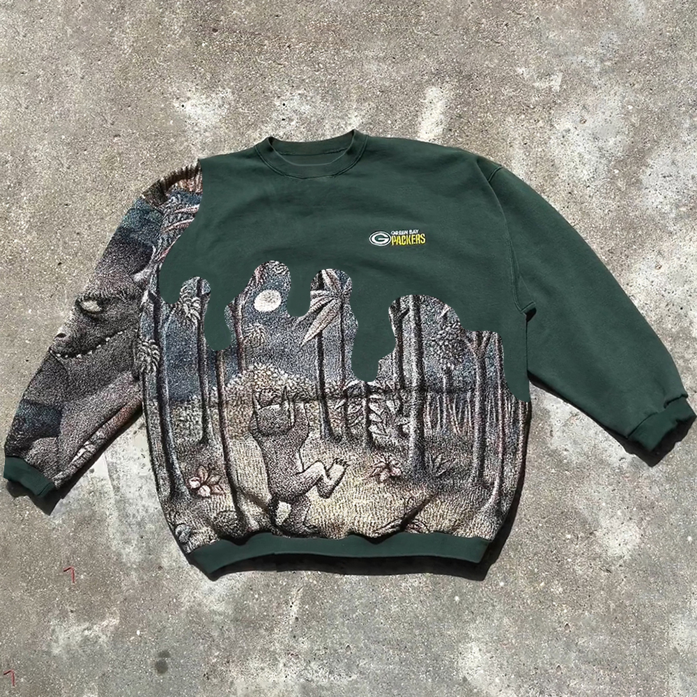 Personalized Packers Print Long Sleeve Sweatshirt