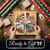 (25x25cm)DIY Pearl Painting Xmas Framed Handmade Pearl Material Art Kit Living Room Decor