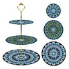 3 Tier Acrylic Mandala 5D DIY Diamond Painting Serving Tray for Countertop Decor