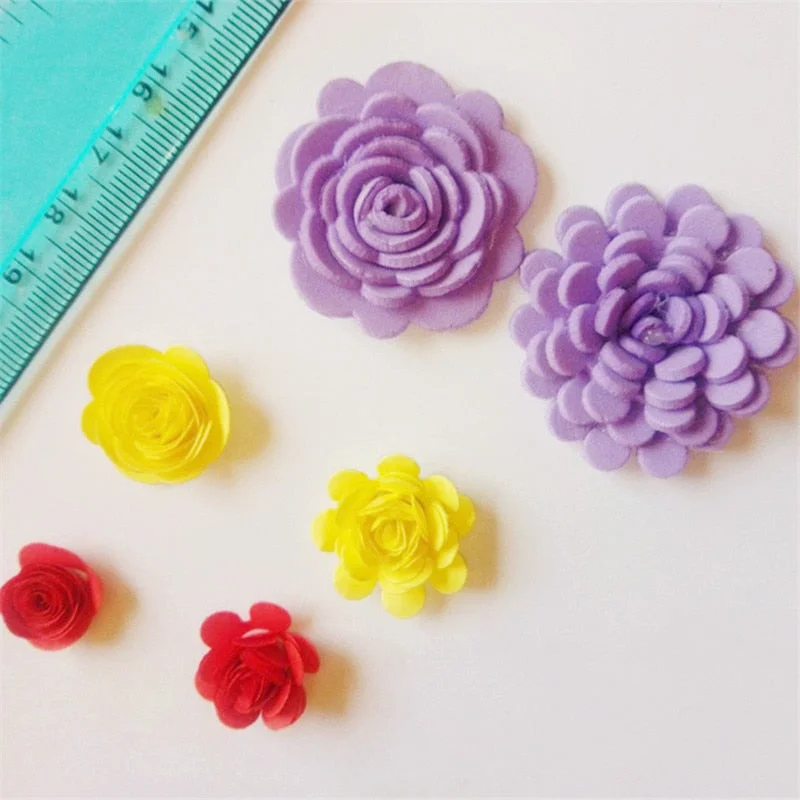 2pcs 3D Garland Spiral Flower Cutting Dies Stencils For DIY Scrapbooking Decorative Embossing Handcraft Die Cutting Template