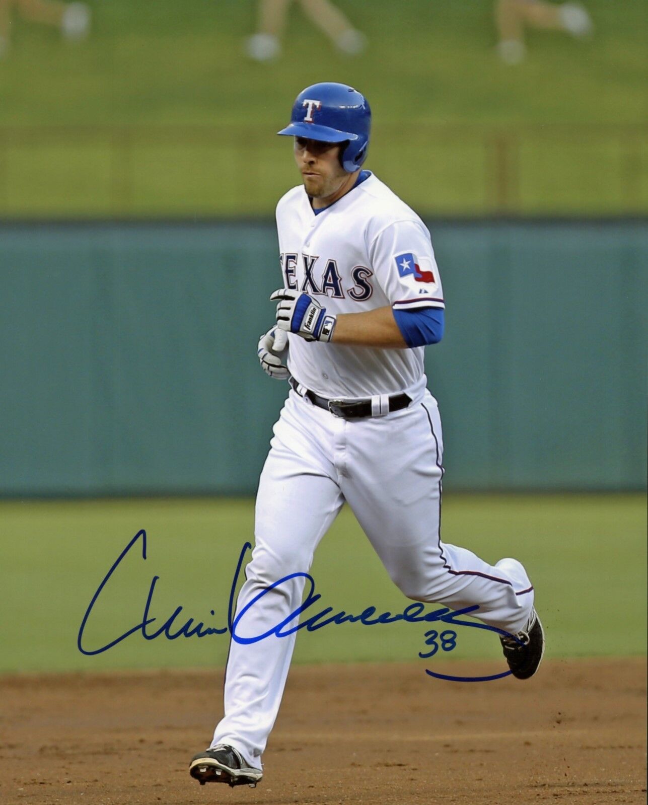 Chris Gimenez autographed 8x10 Texas Rangers#S654