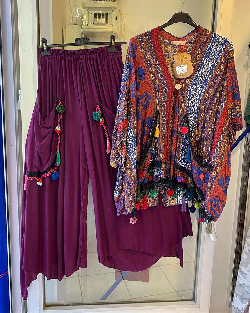 Casual Style Floral Print Comfortable Suit