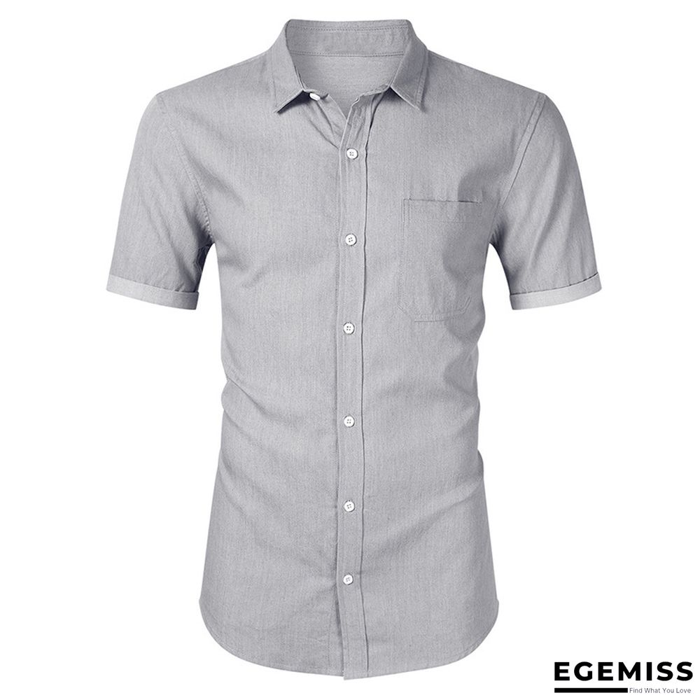 Business Men's Jeans Short Sleeve Shirt Non Iron Casual Men's Shirt | EGEMISS