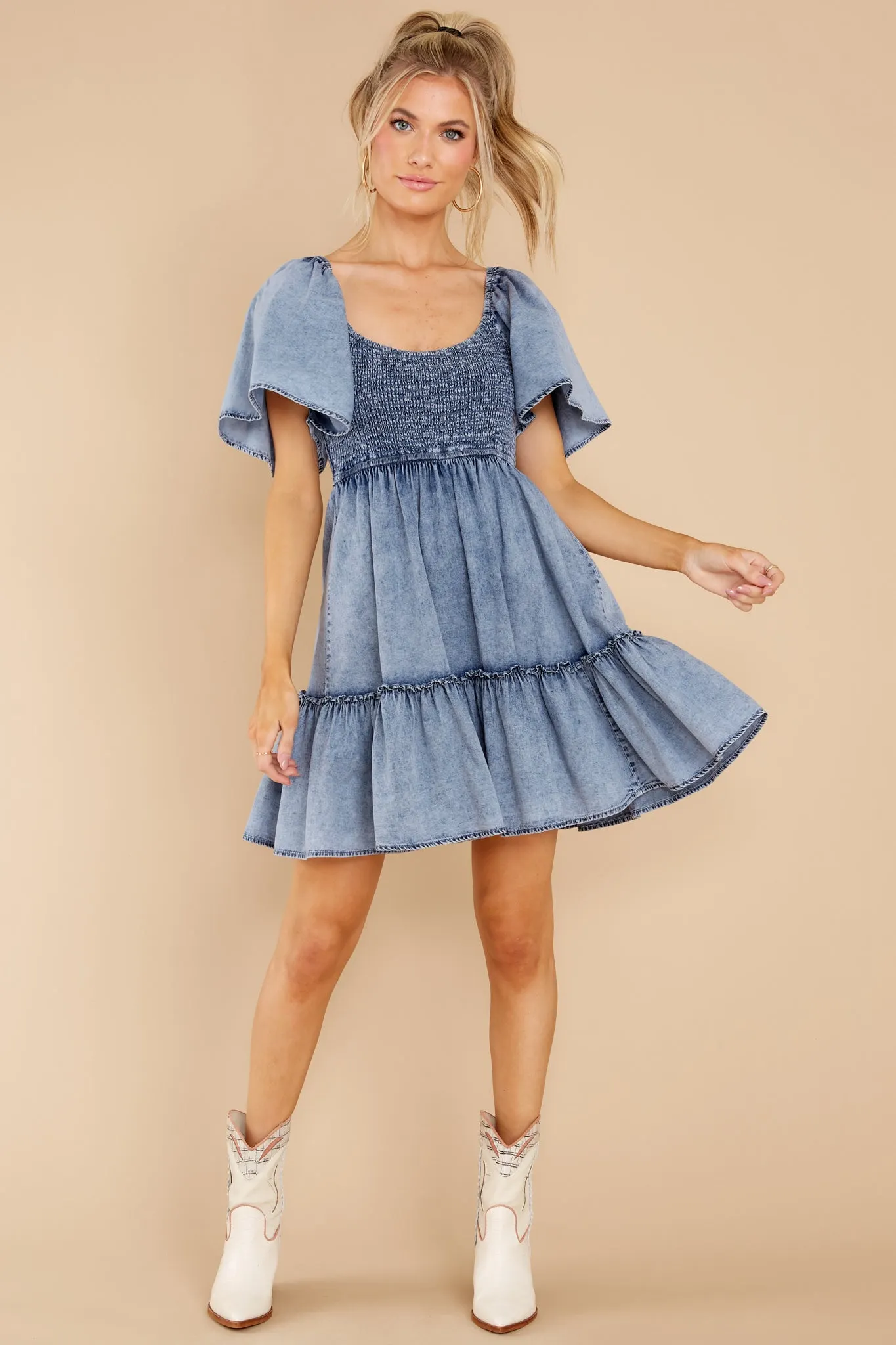  thdmladies Hello Cutie Pie Chambray Dress thedmladies