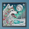 Wolf - speziell geformte Diamantmalerei - 30*30cm