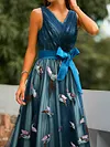 Gorgeous Embellished Embroidered Split-Joint  Evening  Maxi Dress 