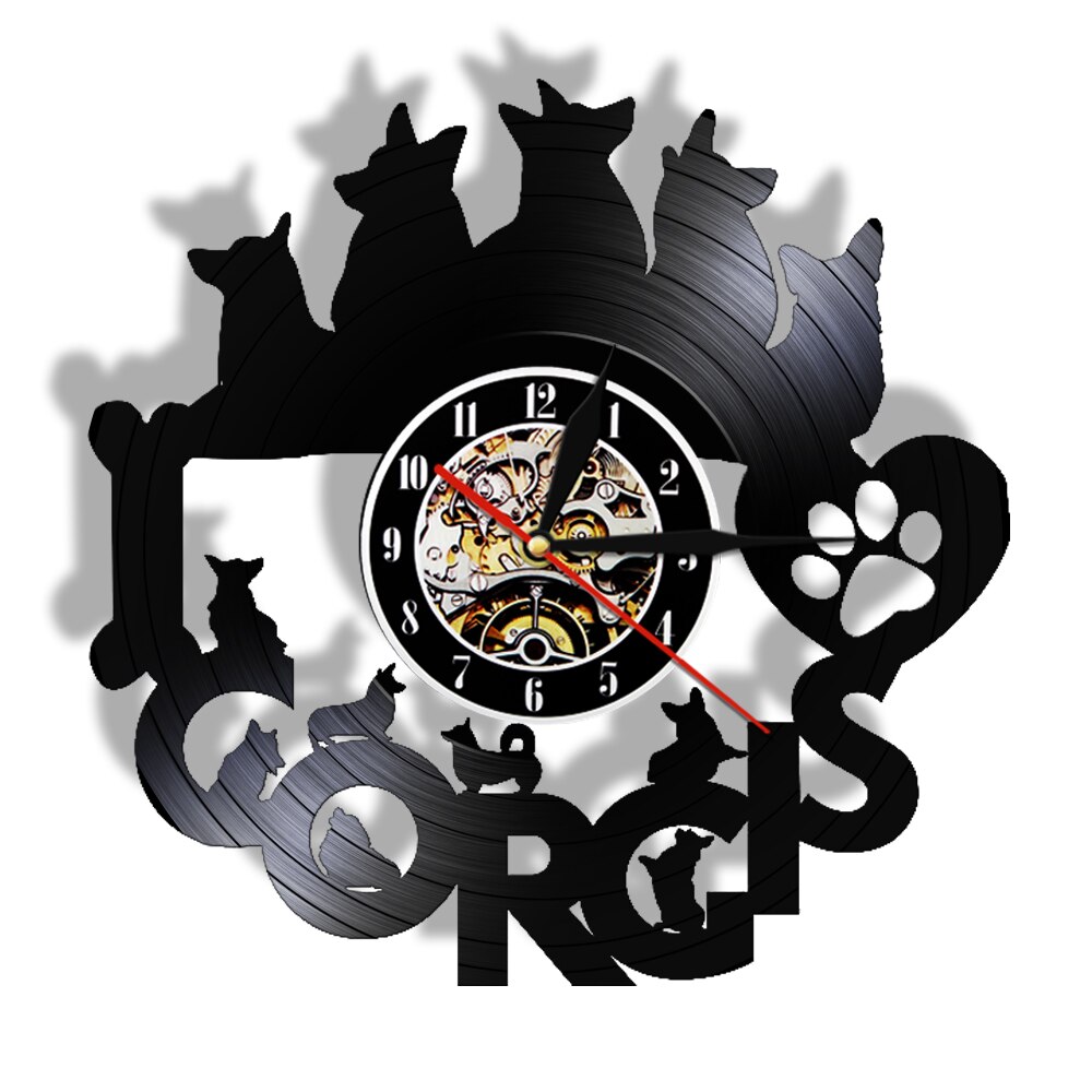 

Welsh Corgi Portrait - Vinyl Record Wall Clock - Without LED, 501 Original