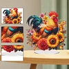 (US Only)Acrylic 2D Flat Chicken Sunflower DIY Table Top Diamond Painting Ornament Kits