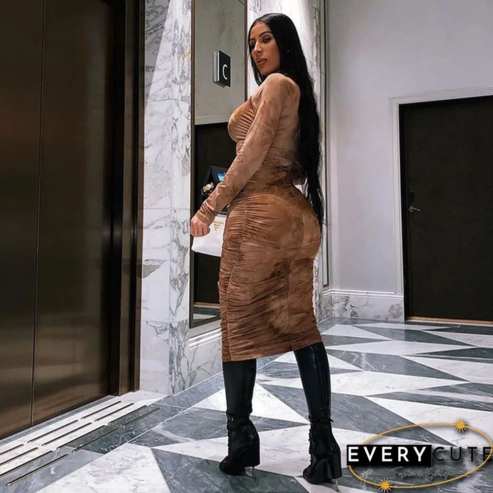 Long Sleeve Elegant Sexy Evening Club Party Prom Female Clothing Dresses Street Wear Bodice Plus Big Size Fashion Drop Shipping