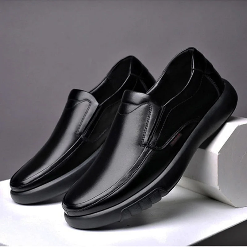 WOTTE Luxury Men's Casual Shoes Slip-on Male Loafers Shoes Summer With Holes Business Leather Shoes Men Large Size 38-47