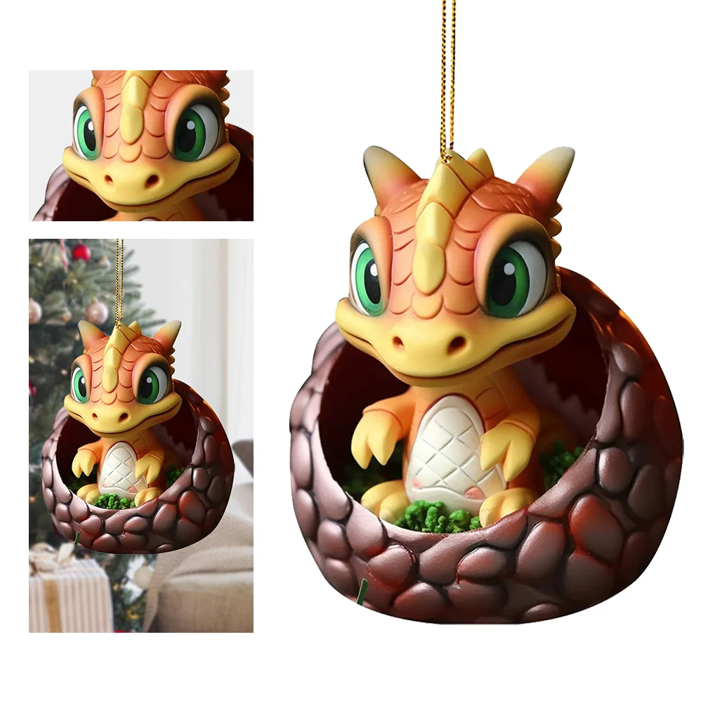 Christmas Dragon Egg Decoration Novelty Cute Acrylic Party Favors (C)