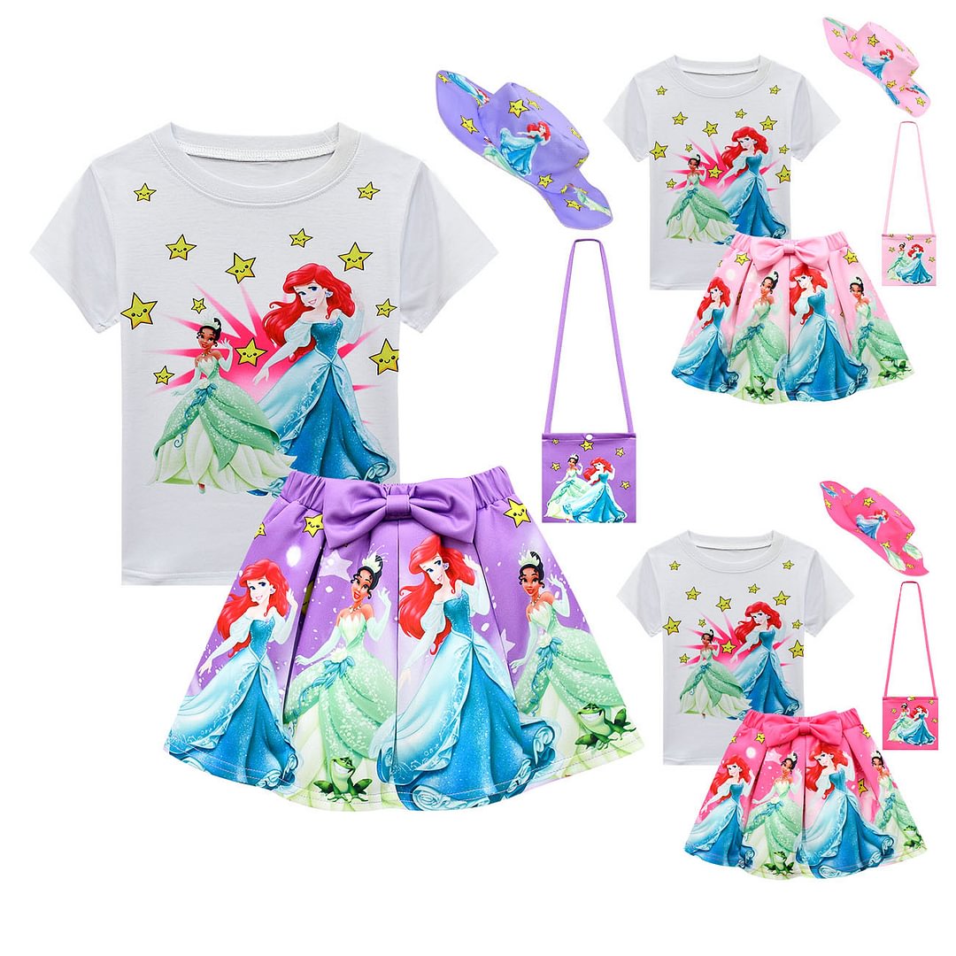The Little Mermaid Printed Princess Suit Dress Anime Princess Suit Dress-Pajamasbuy