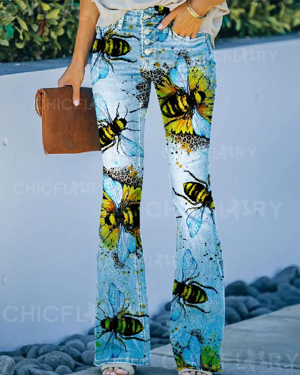Women's Bee Leopard Print Pants