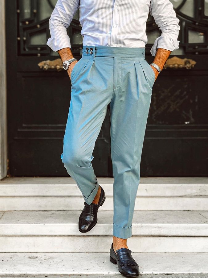 Men's Elegant Blue Pants