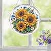 Kit d&eacute;coratif de soleil en diamant tournesol rond 7,87x7,87 pouces