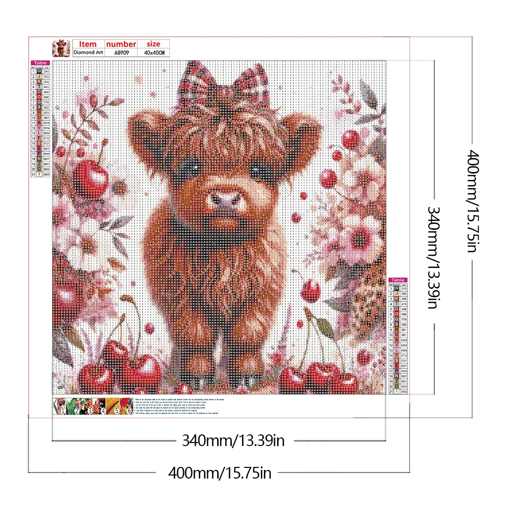 Diamond Painting - Full Round Drill - Cow(Canvas|40*40cm)