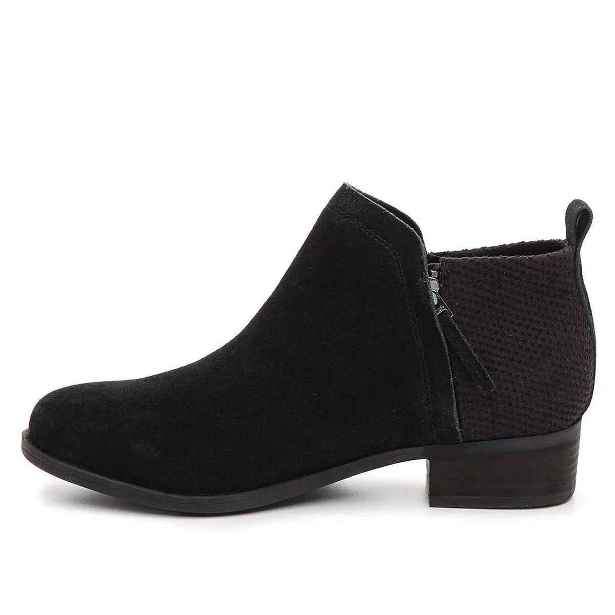TAAFO Women Patchwork Ankle Boots Stable Comfort Stacked Chunky Med Heel Closed Round Toe Booties Ladies Zipper Shoes