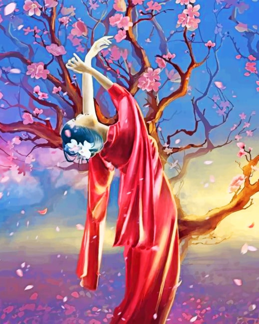 

The Spirit Of Sakura Tree – Paint By Numbers - 40*50CM, 501 Original