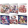 (US Local)6PCS Bear DIY Diamond Art Greeting Cards Congratulations Cards & Gifts