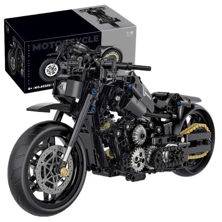 1:8 Scale Technical Racing Motorcycle Building Blocks Set – 586 PCS Super Motorbike MOC Bricks Kit for Adults & Kids