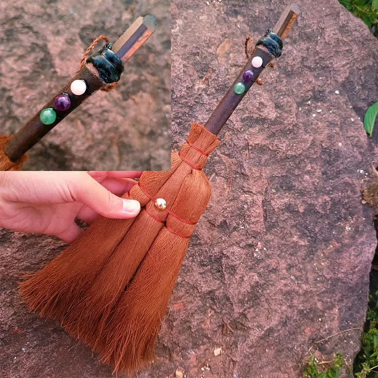 Olivenorma Natural Crystal Magic Broom Ornamet