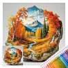 Landscape Full 11CT 3 Strands DIY Stamped Cross Stitch Kits for Beginners Adults Home Wall Decor Cross Stitch Art and Crafts Kits 40x40cm