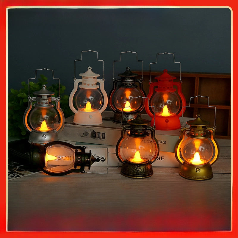 Christmas Decoration Retro Kerosene Lamp Gift Small Lantern Creative Bar Halloween Ghost Festival Atmosphere Layout