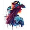Cowboy Back Girl-Full Round Diamond Painting 30*40CM