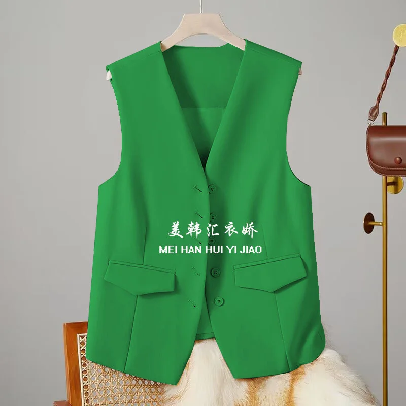 Toloer Toloer Vest Female 2024 Spring And Autumn New Korean Version Of Foreign Style Fashion Trend Vest Small Horse Clip Suit Jacket-Outfit Ideas