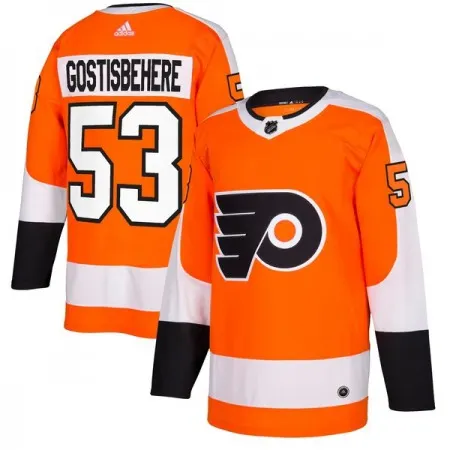 Men's  Philadelphia Flyers #53 Shayne Gostisbehere Orange Stitched NHL Jersey