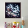 Santa Claus And Elk-11CT Stamped Cross Stitch 50*50cm/19.69*19.69in