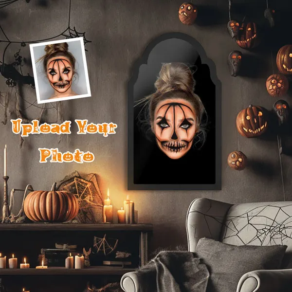Custom Halloween Haunted Mirror Personalized Face Magic Mirror Gifts For Halloween
