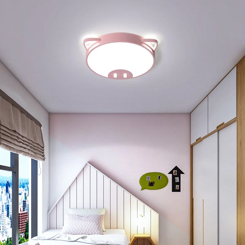 Modern Children's Room Lovely Pig Ceiling Lamp