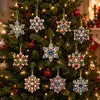 10pcs/set DIY Double-sided Rhinestone Diamond Special Shape Pearl Art Hanging Acrylic  Christmas Tree Ornament Kit