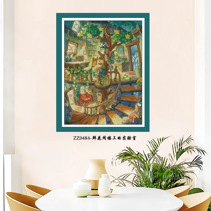 【ZZ0484- Laboratory on the Flower Attic】 Painting Fairy Cross Stitch