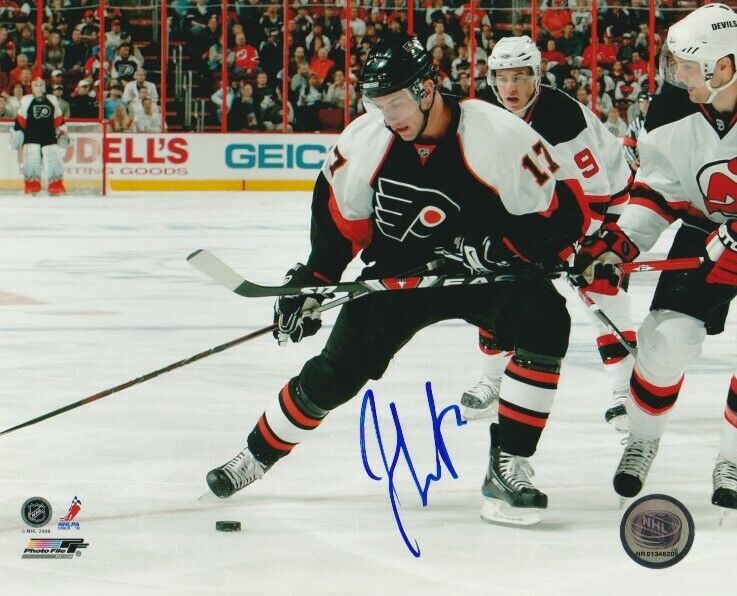 JEFF CARTER SIGNED PHILADELPHIA FLYERS 8x10 Photo Poster painting #3 Autograph