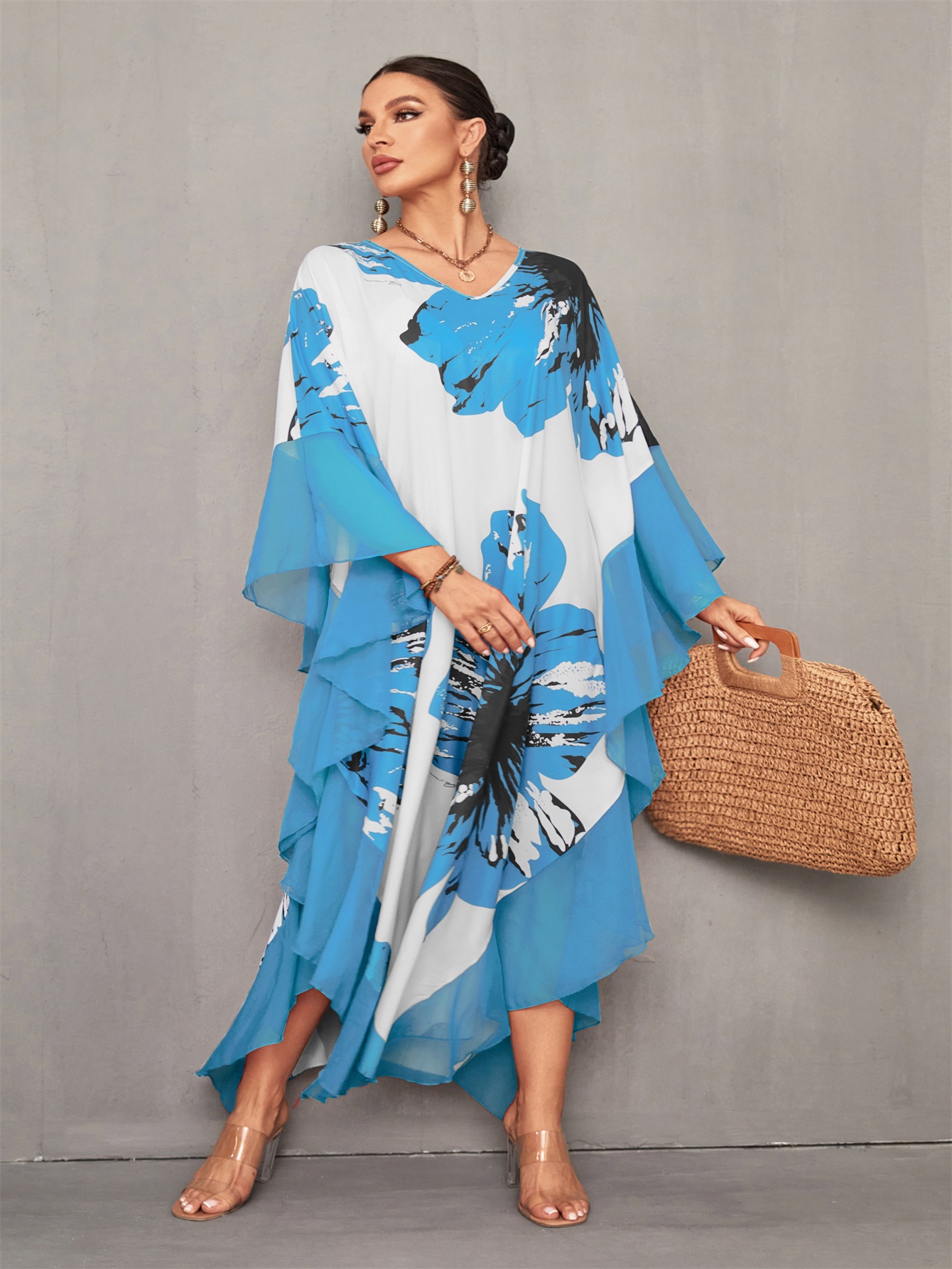 Plus Size - Loose Chiffon Kaftan Dresses For Women, Perfect As A Beach Cover-Up For Swimsuits | IFYHOME