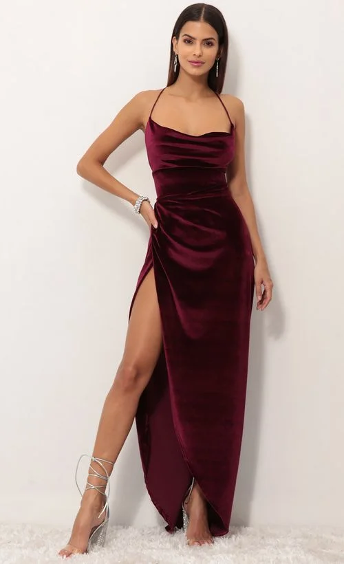 Women's Velvet Luxe Maxi Dress