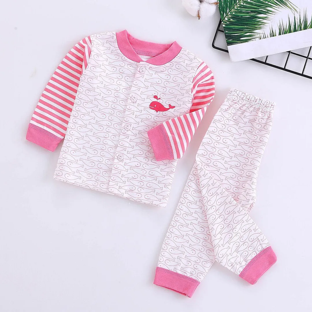 0-2 Years Soft Baby Clothes Set Spring Autumn Cotton Newborn Baby Boys Girls Clothes 2PCS Baby Pajamas Unisex Kids Clothing Sets