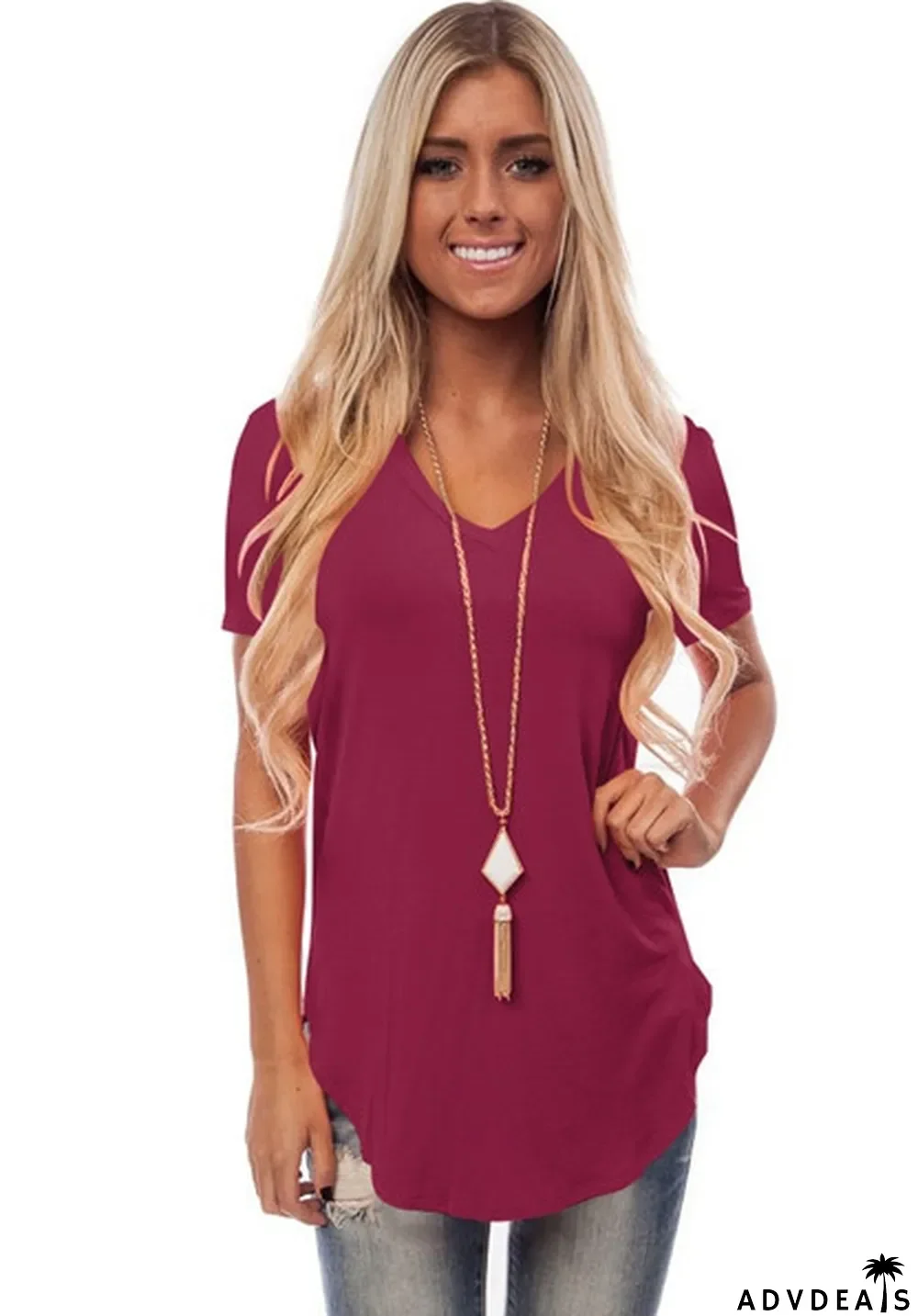 Black Fashion Casual Regular Stand Solid Slim Tees & T-shirts