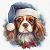 Christmas Dog-11CT Stamped Cross Stitch 40*40cm/15.75*15.75in
