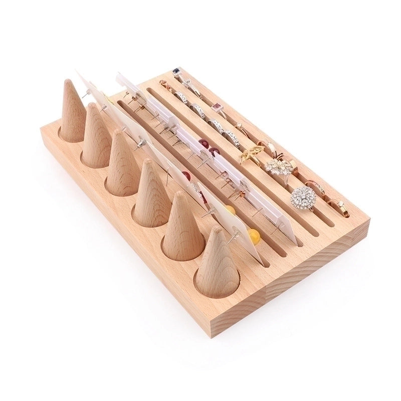 Minimalist Solid Color Beech Jewelry Rack