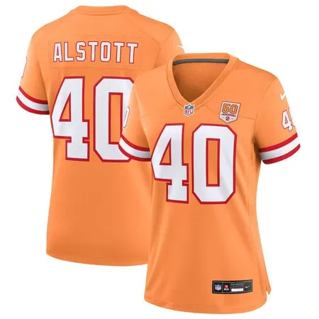 Women's Tampa Bay Buccaneers #40 Mike Alstott  Creamsicle 50th Season Game Jersey