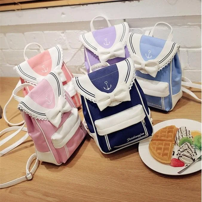 5 Colors Kawaii Harajuku Sailor Canvas Backpack SP178832