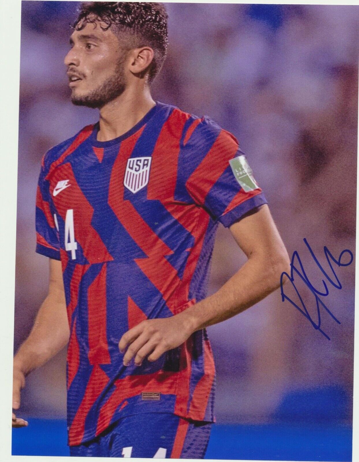 Ricardo Pepi Autographed Photo Poster painting 8x6 Team USA FC Dallas Soccer C639