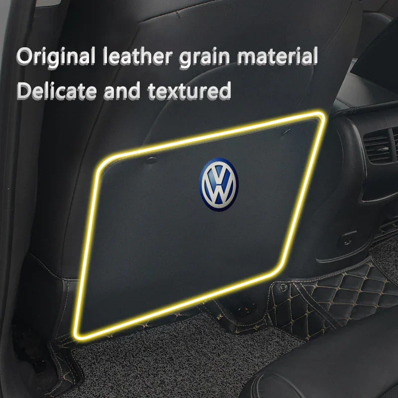 Seat Anti-Kick Pad Ambient Light Colorful Sound-Activated Light Protection Pad