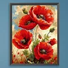 Poppy 5d DIY runder Vollbohrer Dimond Gem&auml;lde Kit f&uuml;r Zuhause Wanddekoration35x45cm