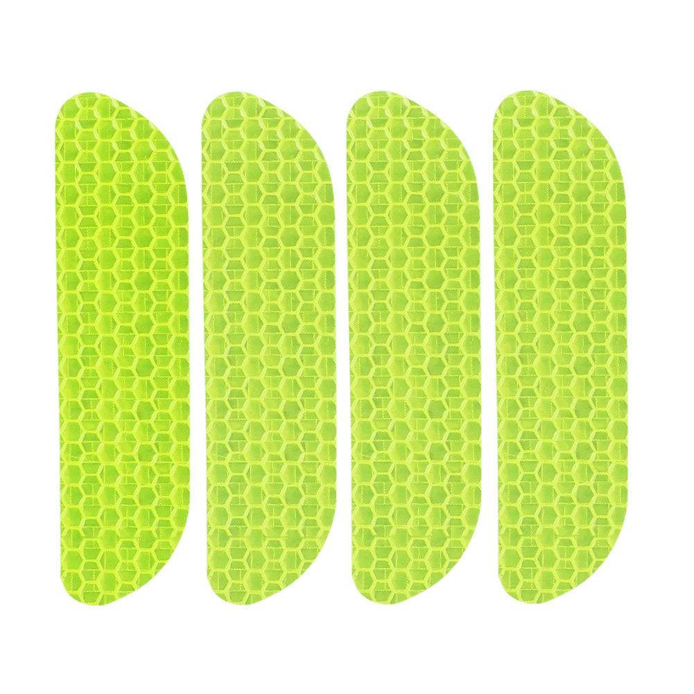 

4pcs Open Car Door Stickers Warning Mark Reflective Strips Tapes, Green, 501 Original