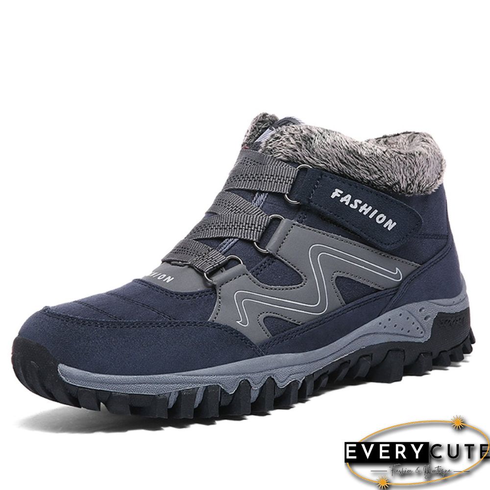 Men Boots Winter With Fur Warm Snow Boots Men Winter Boots Footwear Fashion Safety Ankle Shoes