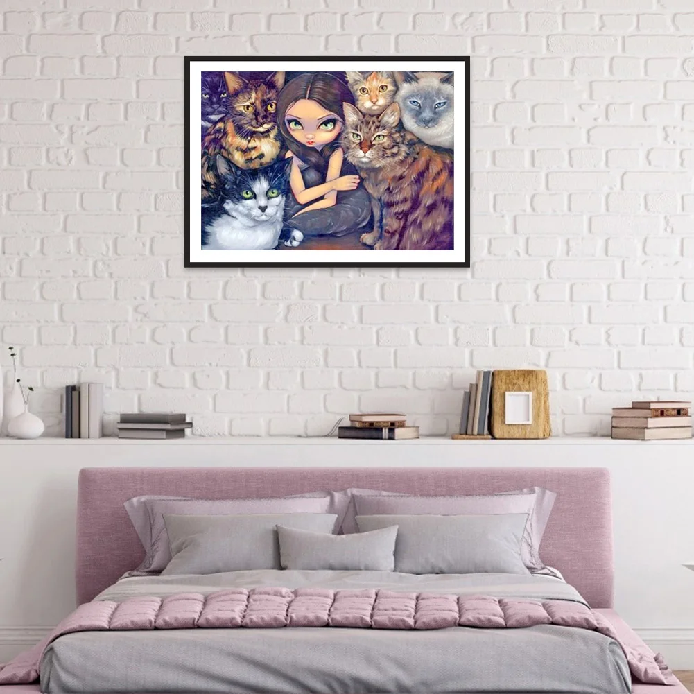 Full Round Diamond Painting 40*30cm - Big Eyes Doll